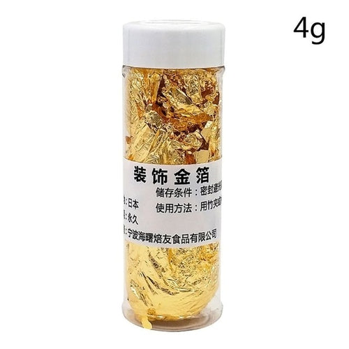 2/3/4/5g Gold Leaf Foil Cooking Drink Food Dessert Cake Ice Cream Decoration Gilding Dining Safety