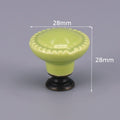 1x Green color series Ceramic Knobs  Dresser Drawer Cabinet Handle Pulls / CuteKitchen Cupboard Knob Furniture Hardware